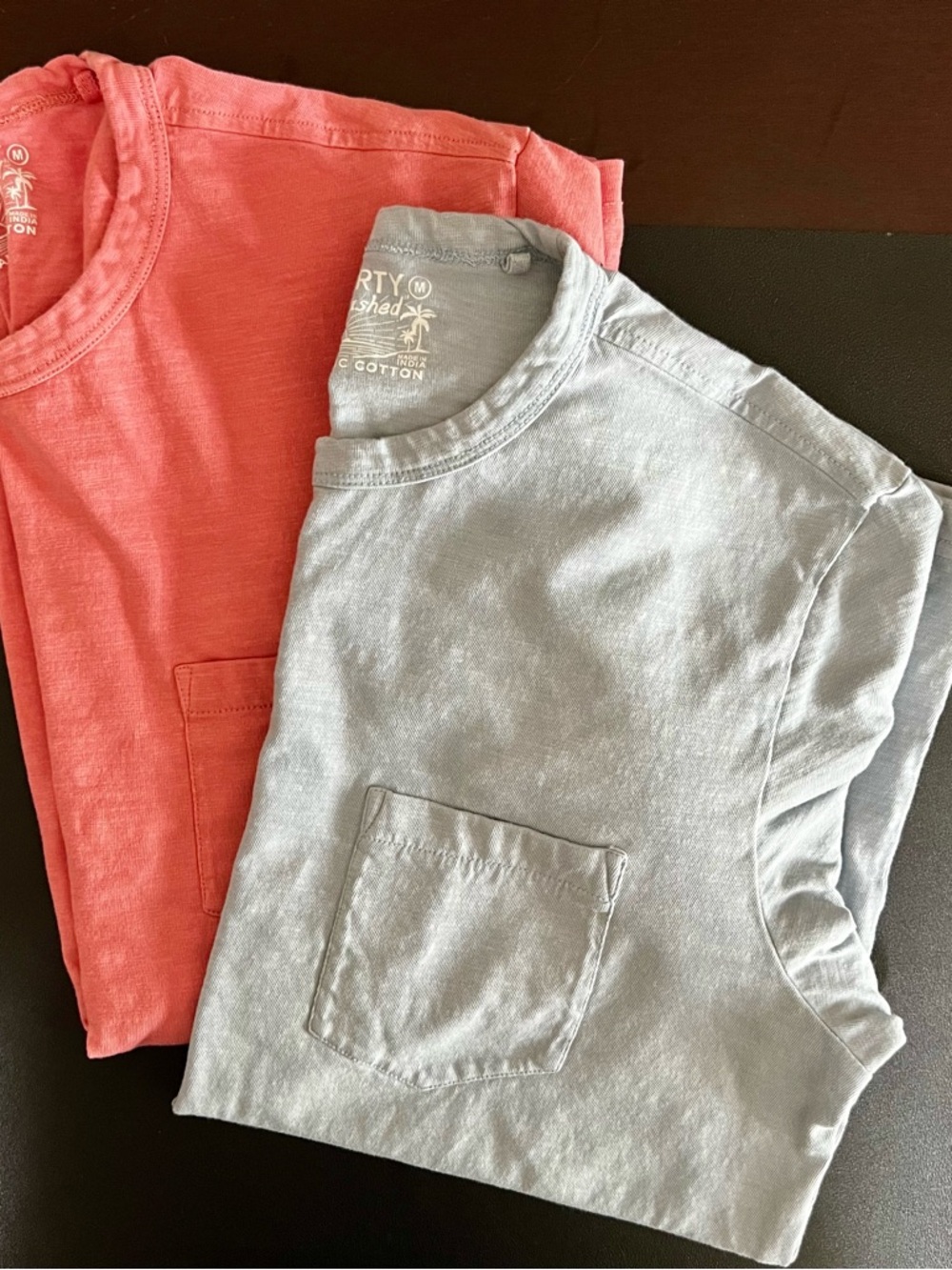 FAHERTY Two Sunwashed Organic Cotton Regenerative Men’s Pocket Tee